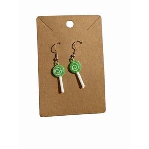 New Novelty Fashion Earrings  lollypop sucker candy green